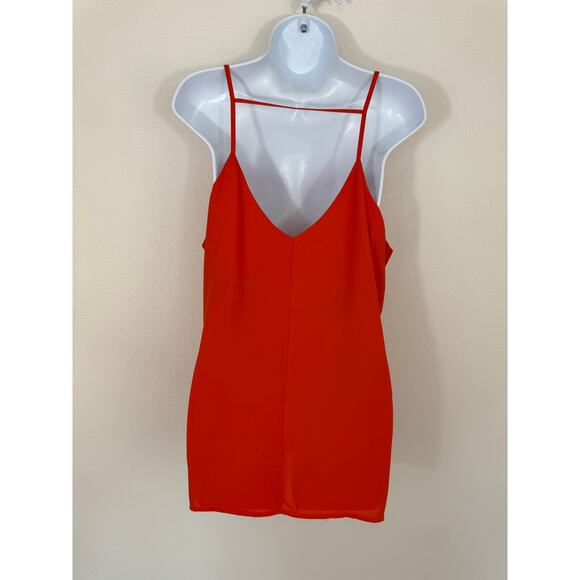 H&M Orange V-Neck Camisole Tank Top Size 14 - Picture 3 of 5